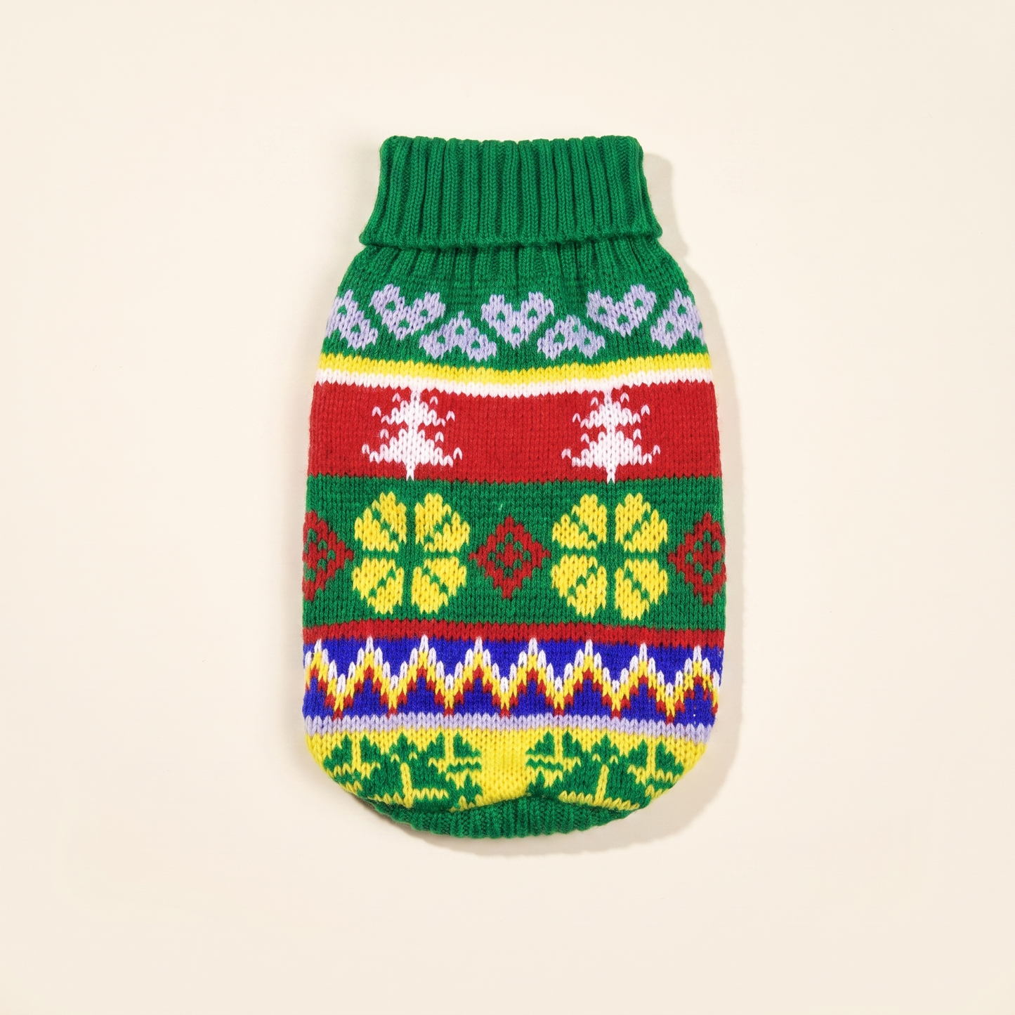 Knitted Christmas Jumper for Dogs and Cats in Green