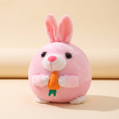 Self-Moving Bouncing Plush Ball Dog Toy - pink-rabbit