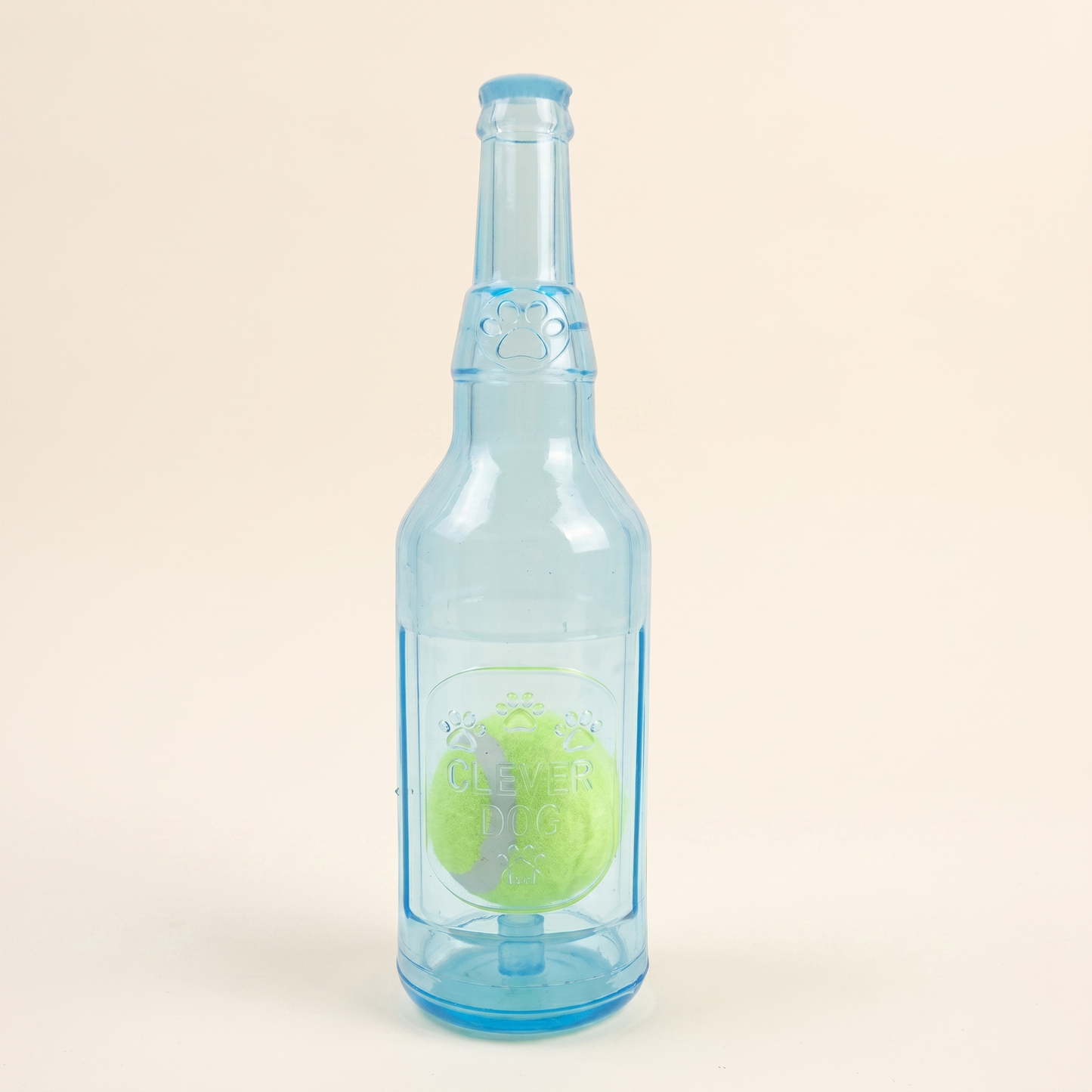 Beer Bottle Squeaky Toy with Tennis Ball