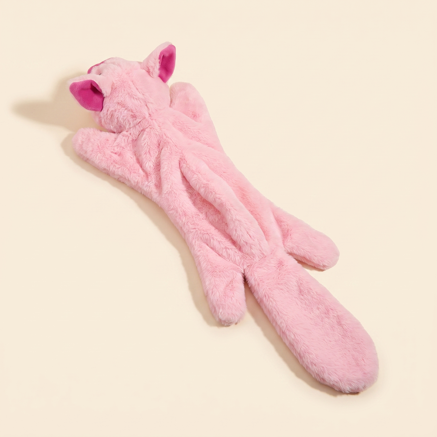 No-Stuffing Animal Squeaky Dog Toys - pig