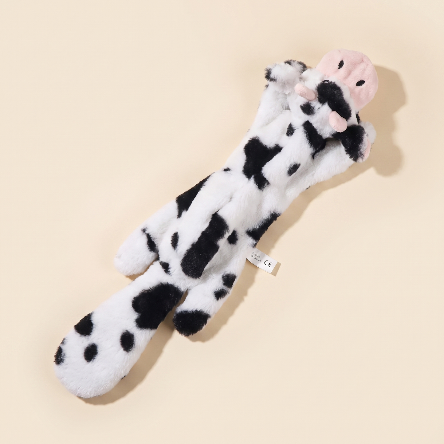 No-Stuffing Animal Squeaky Dog Toys - cow