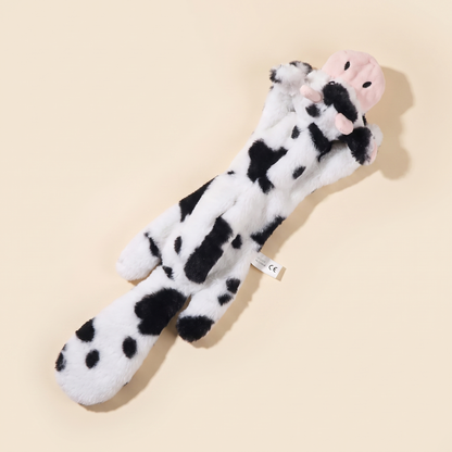 No-Stuffing Animal Squeaky Dog Toys - cow