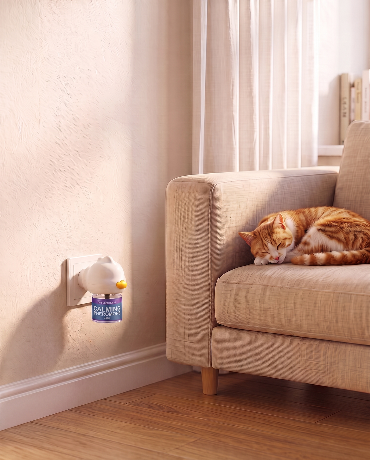 Calming Pheromone Diffuser Kit with 2 Refills, in use at home