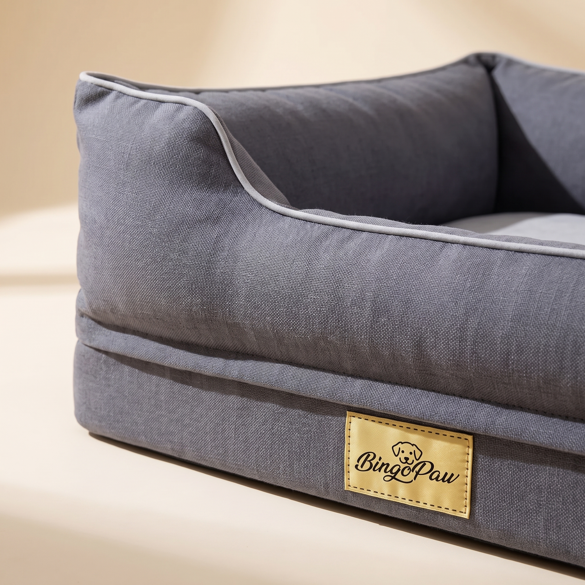 Rectangular Orthopedic Bolster Bed, close-up detail