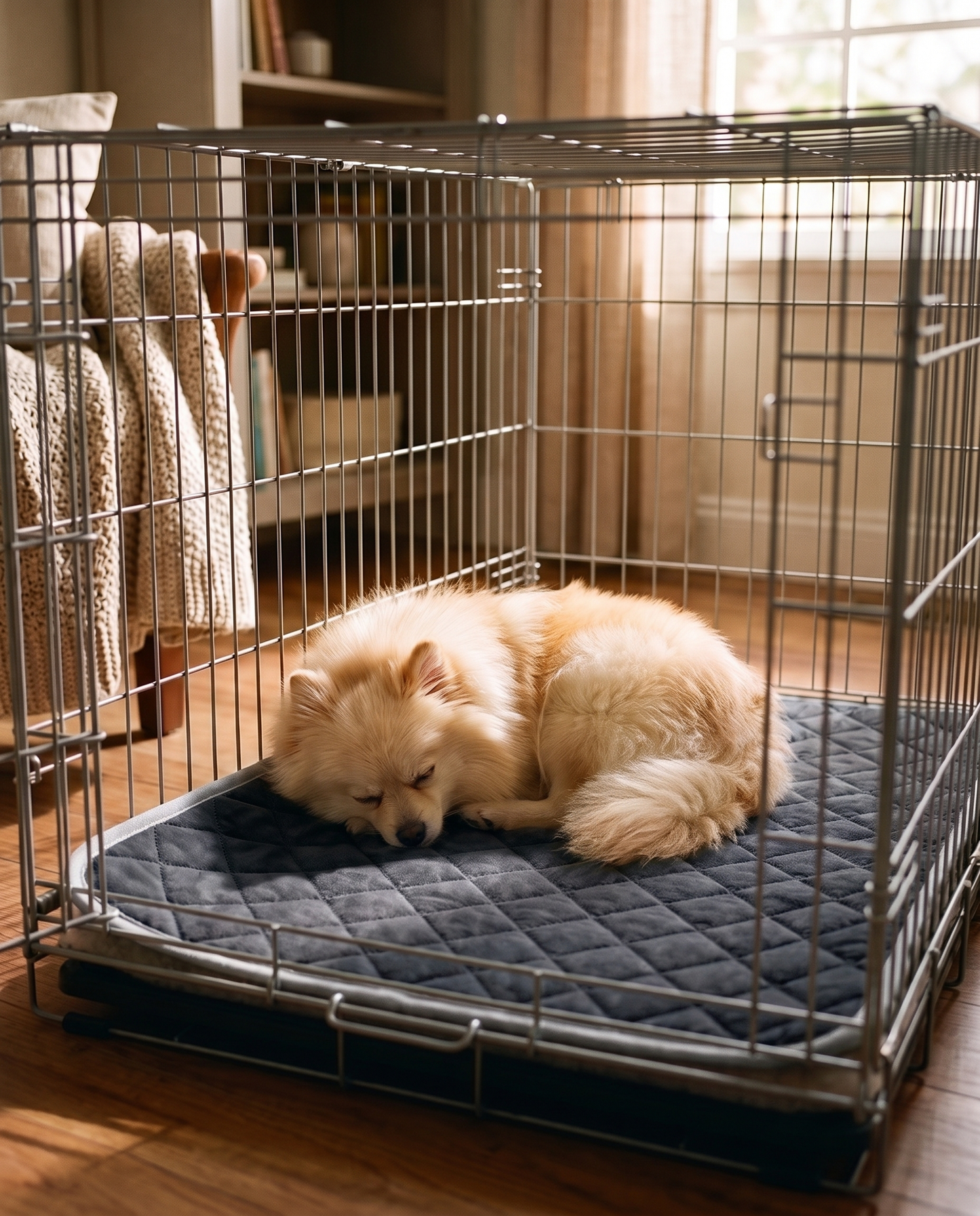 Self-Heating Thermal Crate Pad, in use at home