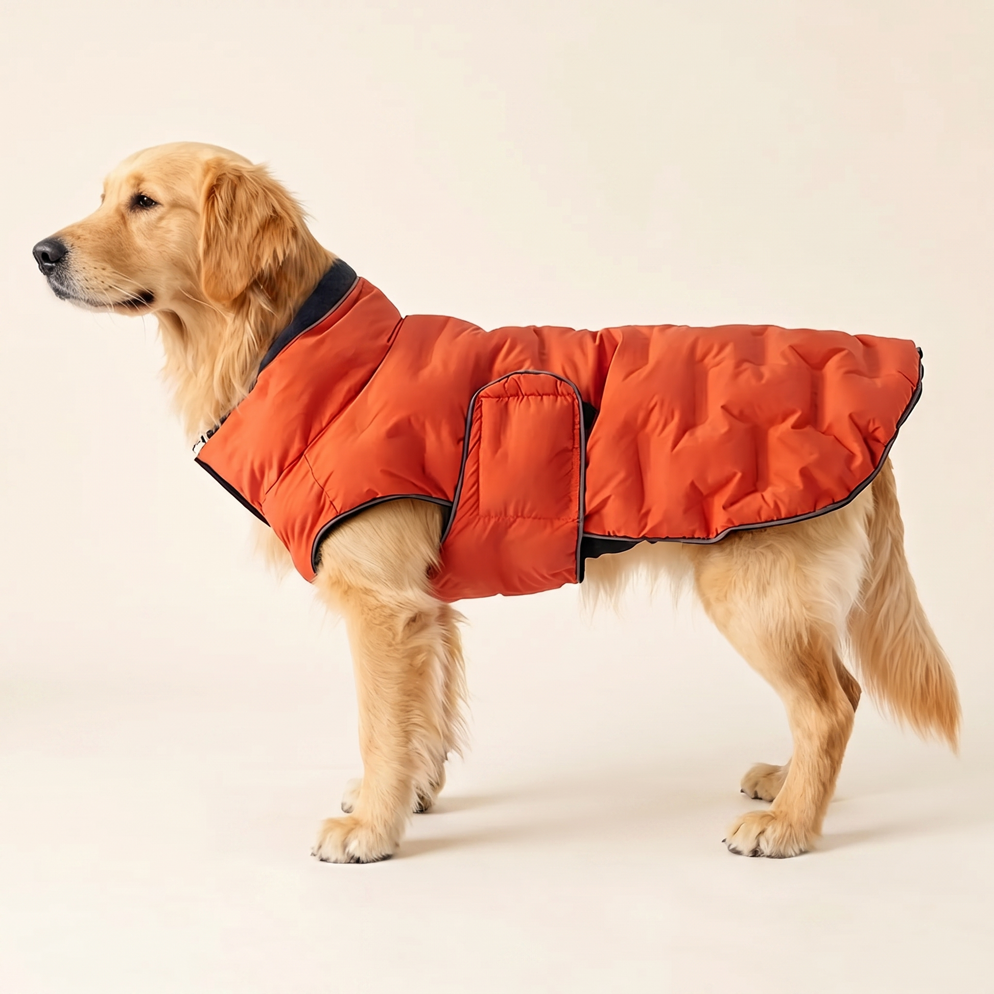 Windproof Padded Dog Coat - orange