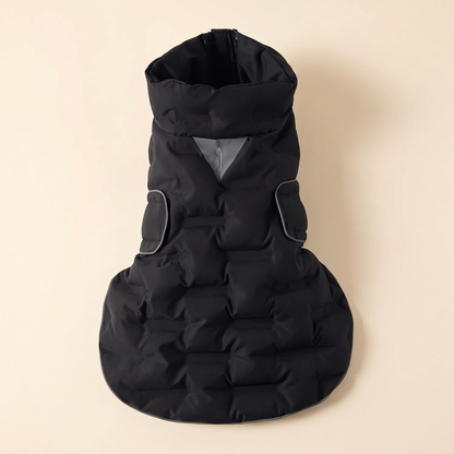 Windproof Padded Dog Coat - black