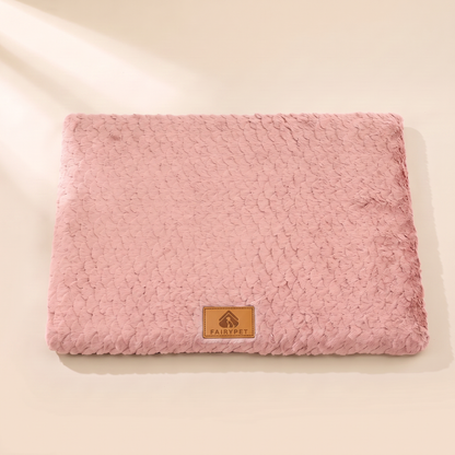 Foam Crate Mat with Washable Faux Fur Cover - pink