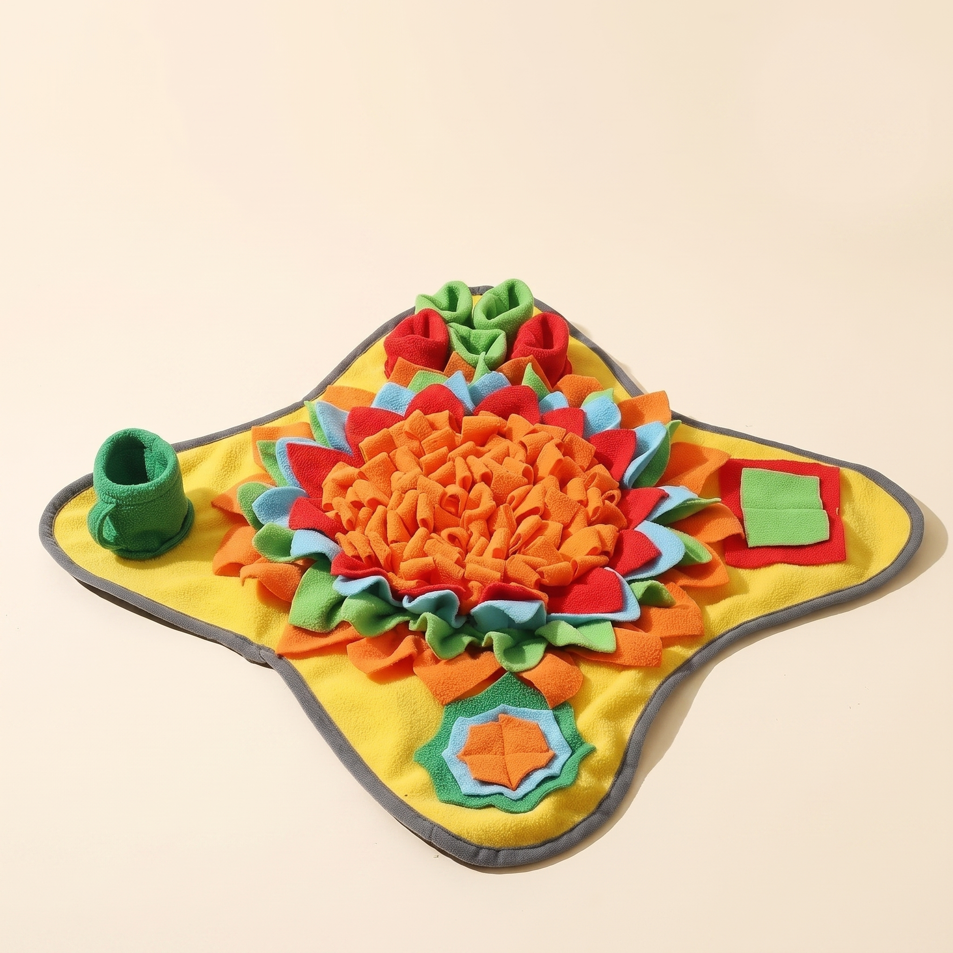 Flower Snuffle Mat for Dogs - Yellow