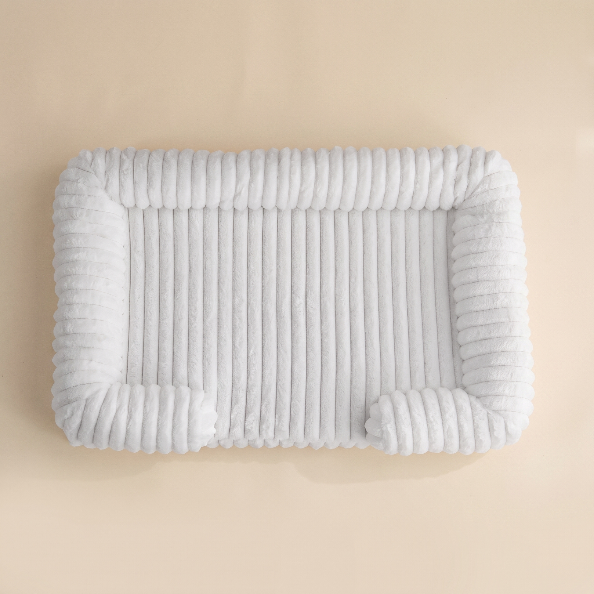 Calming Orthopedic Bolster Bed - white