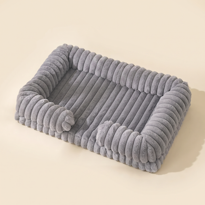 Calming Orthopedic Bolster Bed - light gray