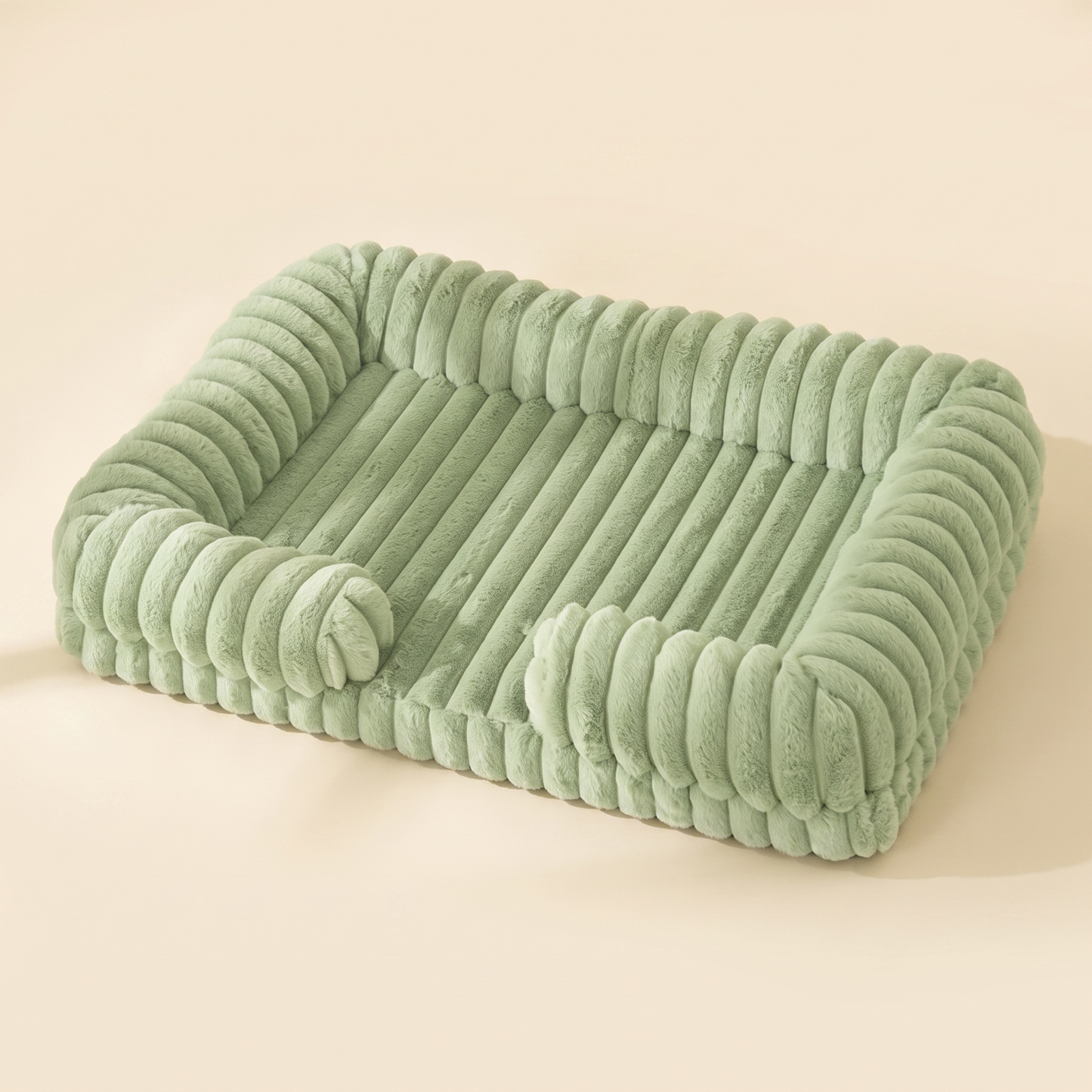Calming Orthopedic Bolster Bed - green