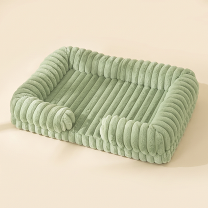Calming Orthopedic Bolster Bed - green