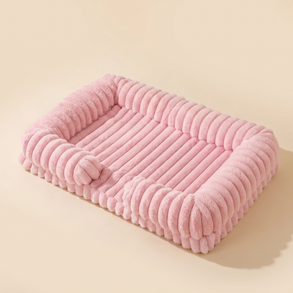 Calming Orthopedic Bolster Bed - pink