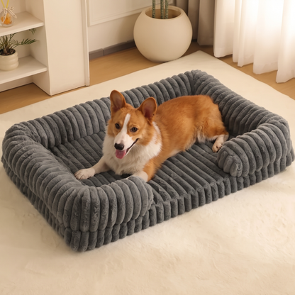 Calming Orthopedic Bolster Bed, in use at home