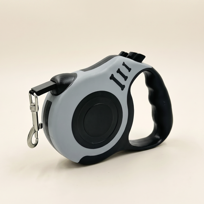 Retractable Dog Leash, 5m in gray and black