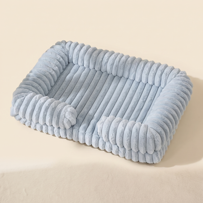 Calming Orthopedic Bolster Bed - blue