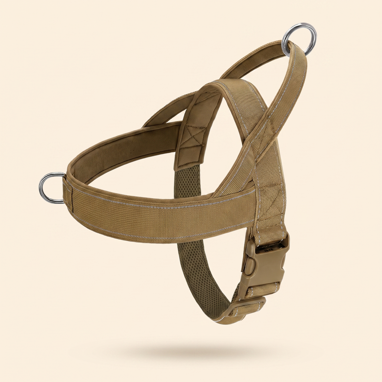 No-Pull Padded Vest Harness - Khaki Brown (Padded)