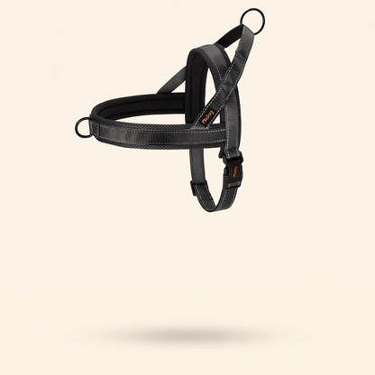 No-Pull Padded Vest Harness - Black (Reflective Mesh)