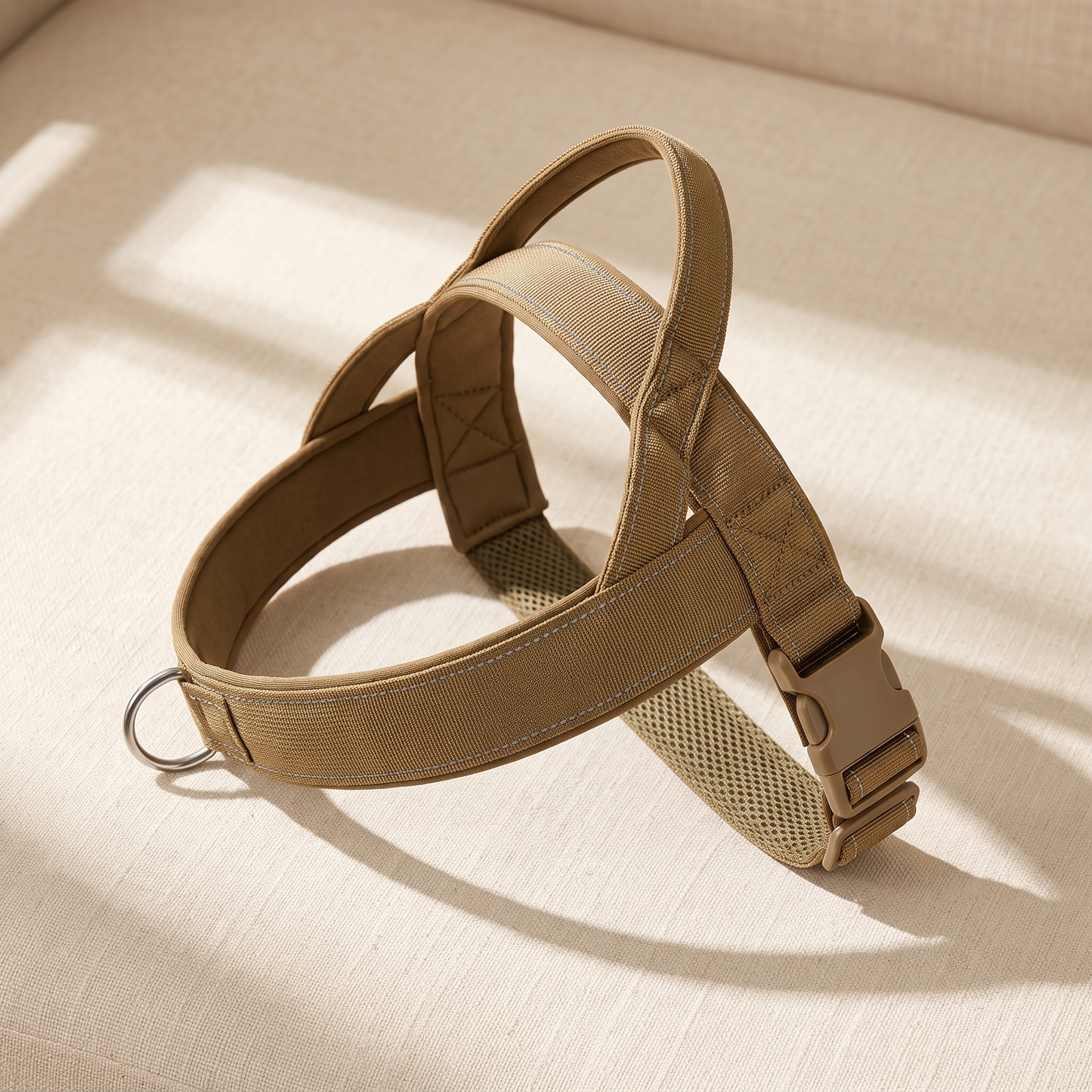 No-Pull Padded Vest Harness, styled in a home setting
