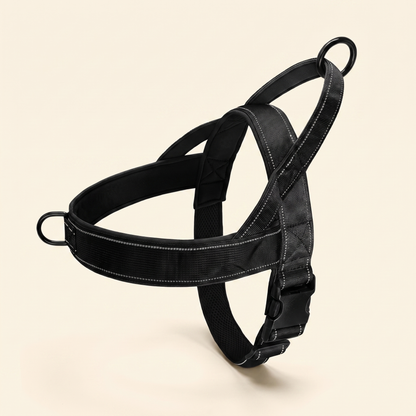 No-Pull Padded Vest Harness - Black (Padded)