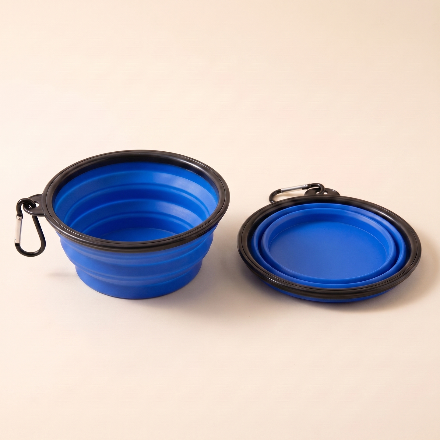 Collapsible Silicone Travel Bowl - blue