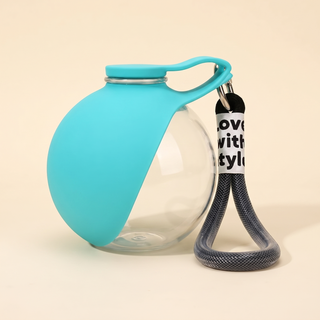 Portable Dog Water Bottle with Fold-Out Bowl, 285ml