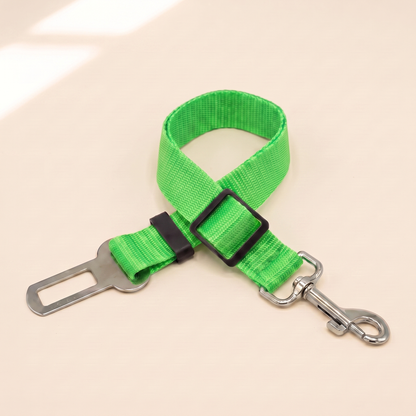 Dog Car Seat Belt Tether - green