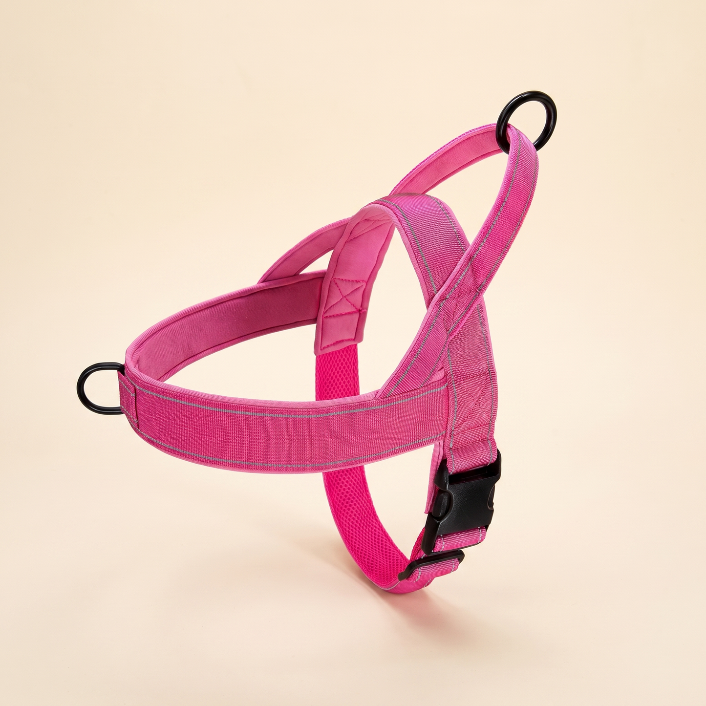 No-Pull Padded Vest Harness - Hot Pink (Padded)