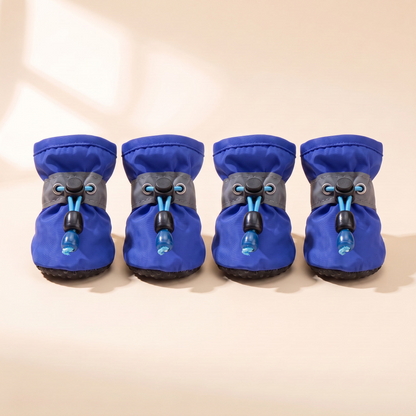 Waterproof Anti-Slip Dog Boots, Set of 4 - blue
