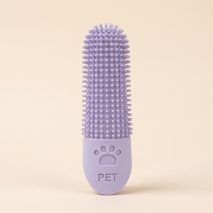 360 Degree Silicone Finger Toothbrush - purple