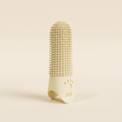 360 Degree Silicone Finger Toothbrush - yellow