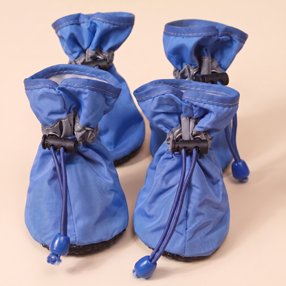 Waterproof Dog Rain Boots, Set of 4 - blue