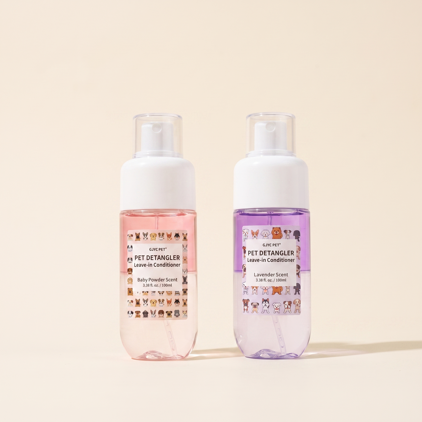 Baby Powder Detangler Spray for Dogs and Cats - Kit, both scents