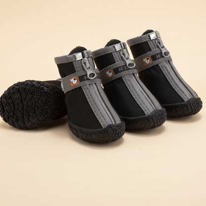 Breathable Mesh Dog Shoes, Set of 4 - black