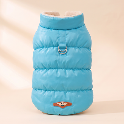 3-Layer Padded Winter Dog Jacket - turquoise