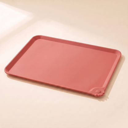 Silicone Feeding Mat with Raised Edge - pink