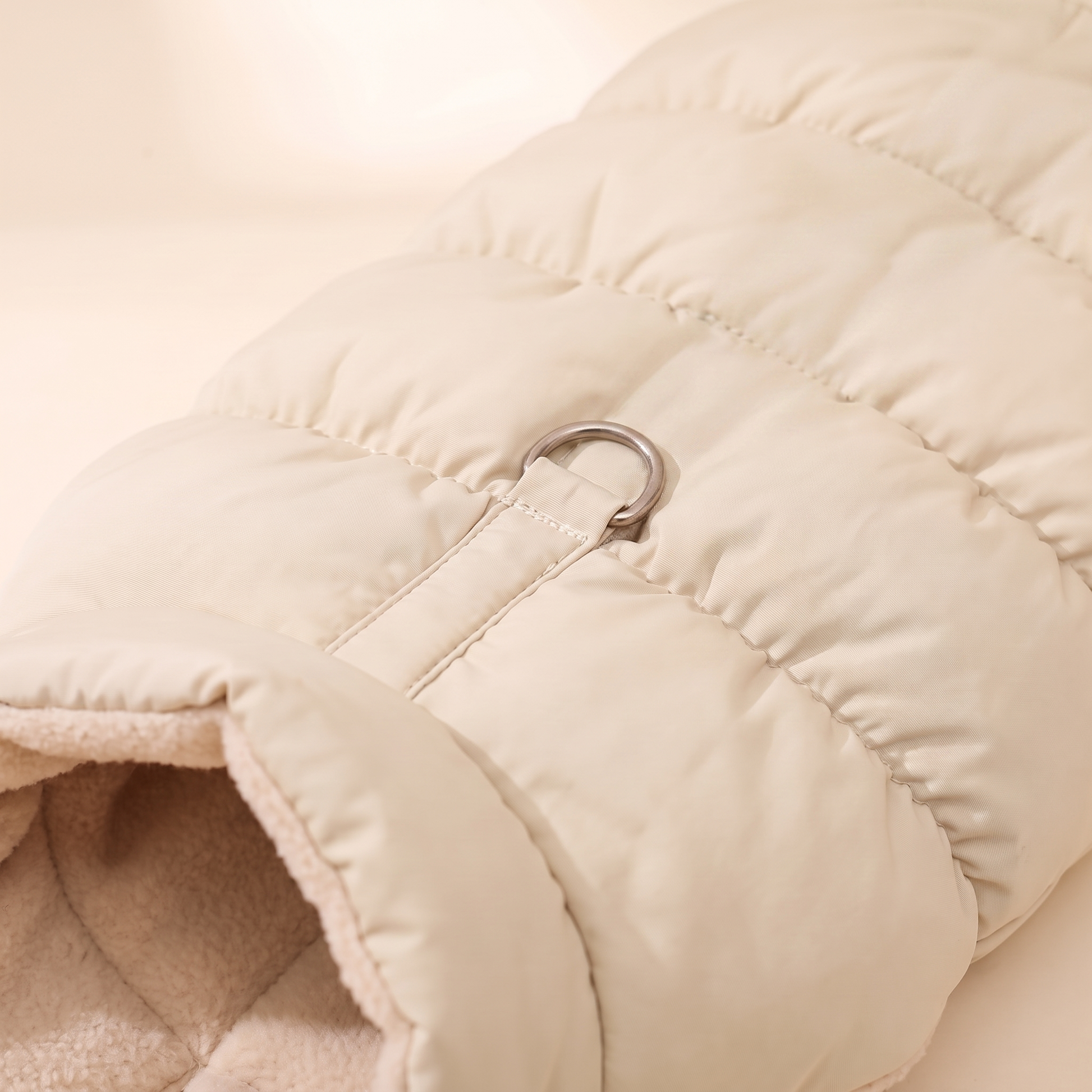 3-Layer Padded Winter Dog Jacket, close-up detail