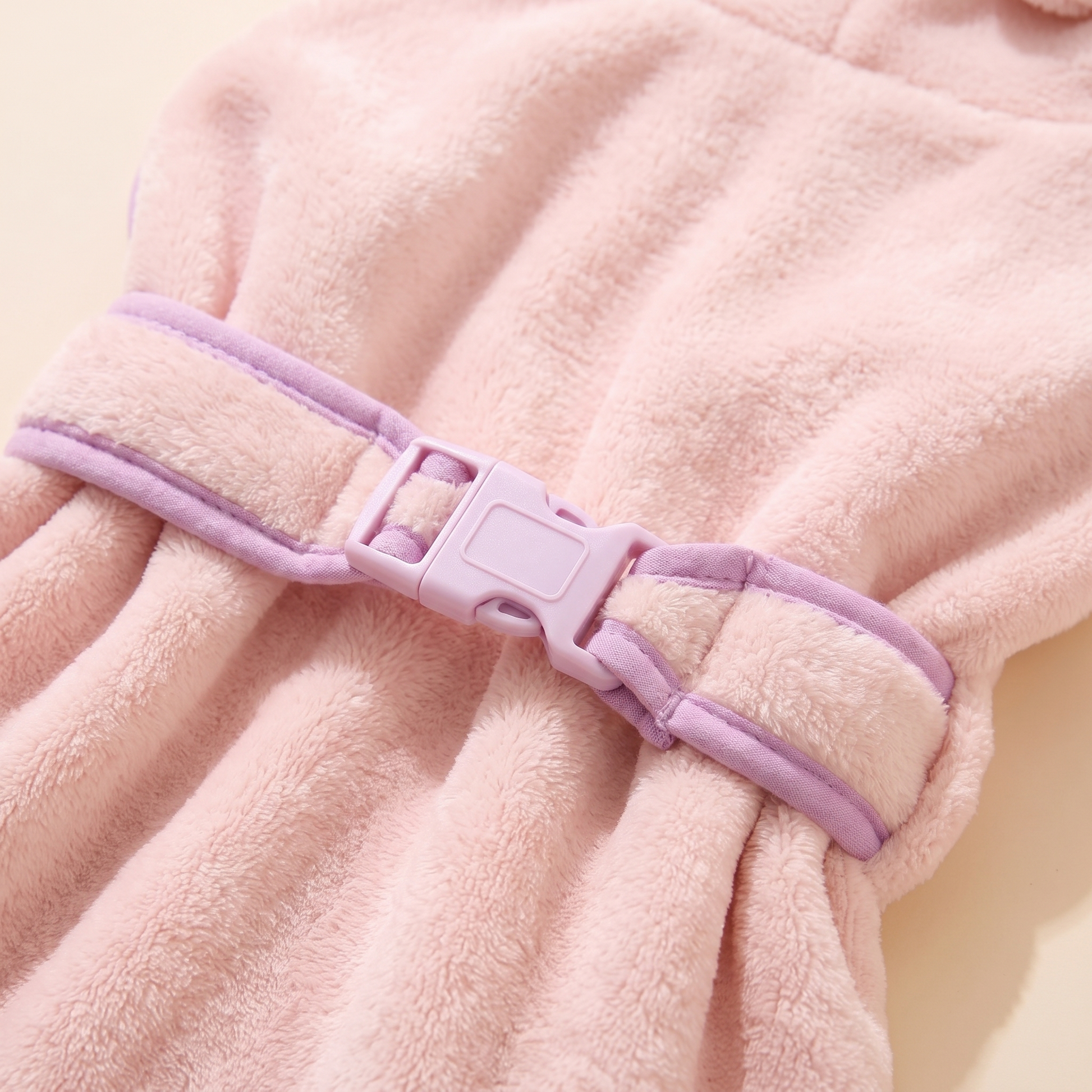 Hooded Microfiber Dog Bathrobe, close-up detail