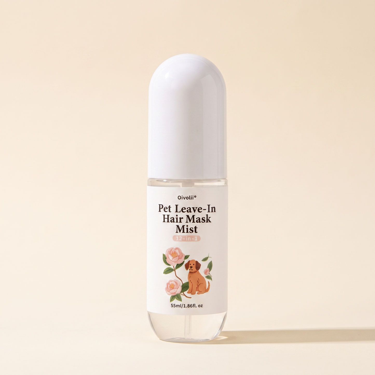 Oatmeal and Aloe Pet Conditioner - Oivolii Pet Leave-In Hair Mask Mist 12-in-1, 55 ml variant