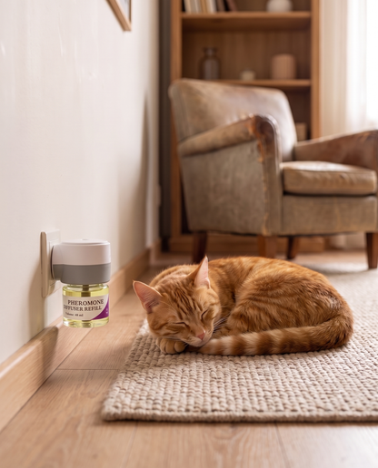 Calming Pheromone Diffuser with Refill, in use at home
