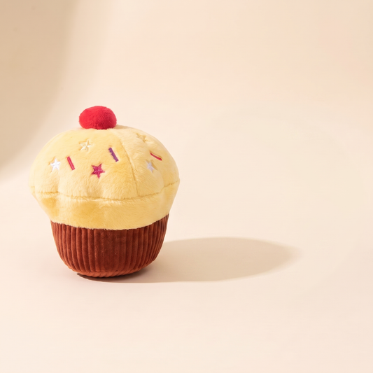 Squeaky Cupcake Plush Dog Toys