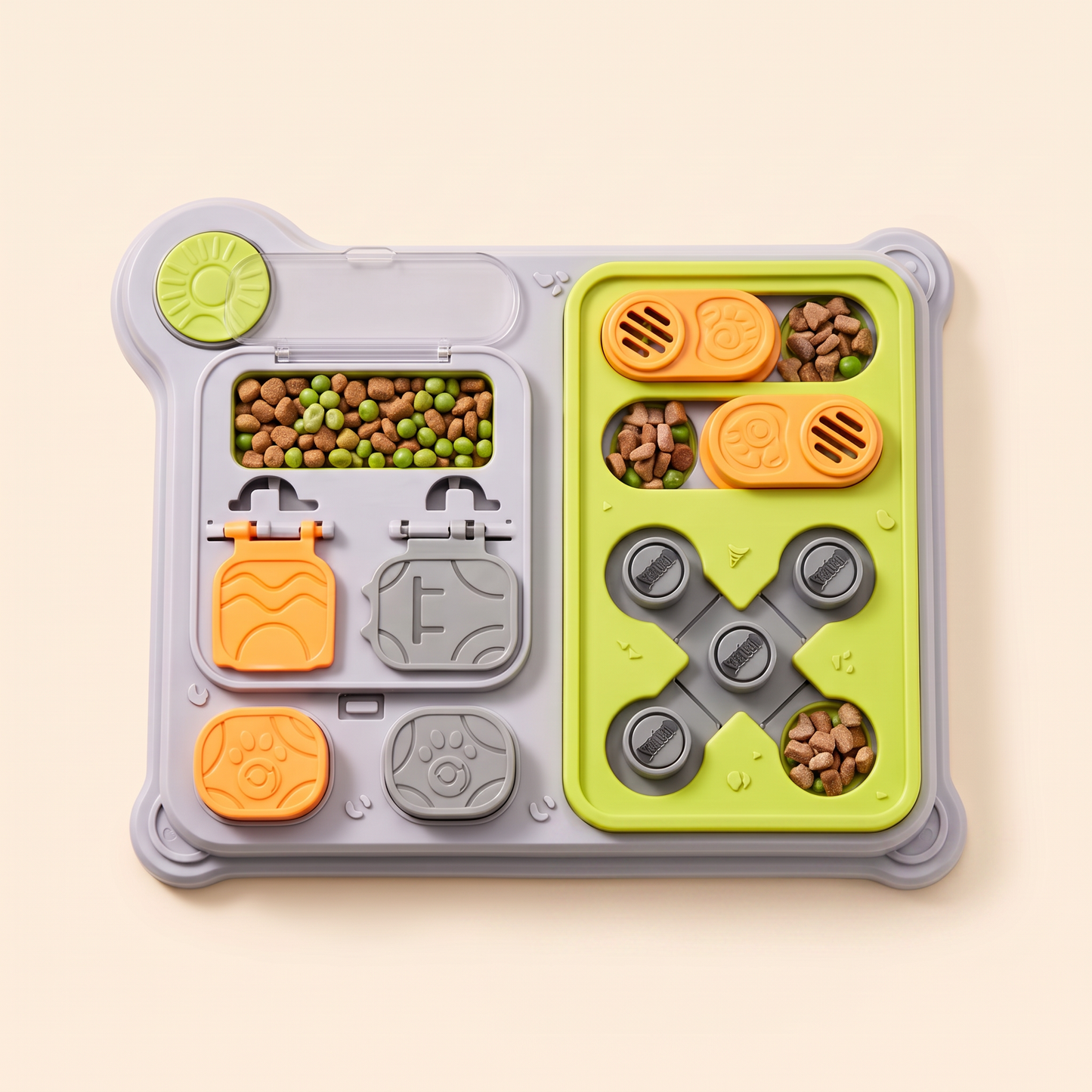 Level 2 Dog Puzzle Feeder Board - Green style