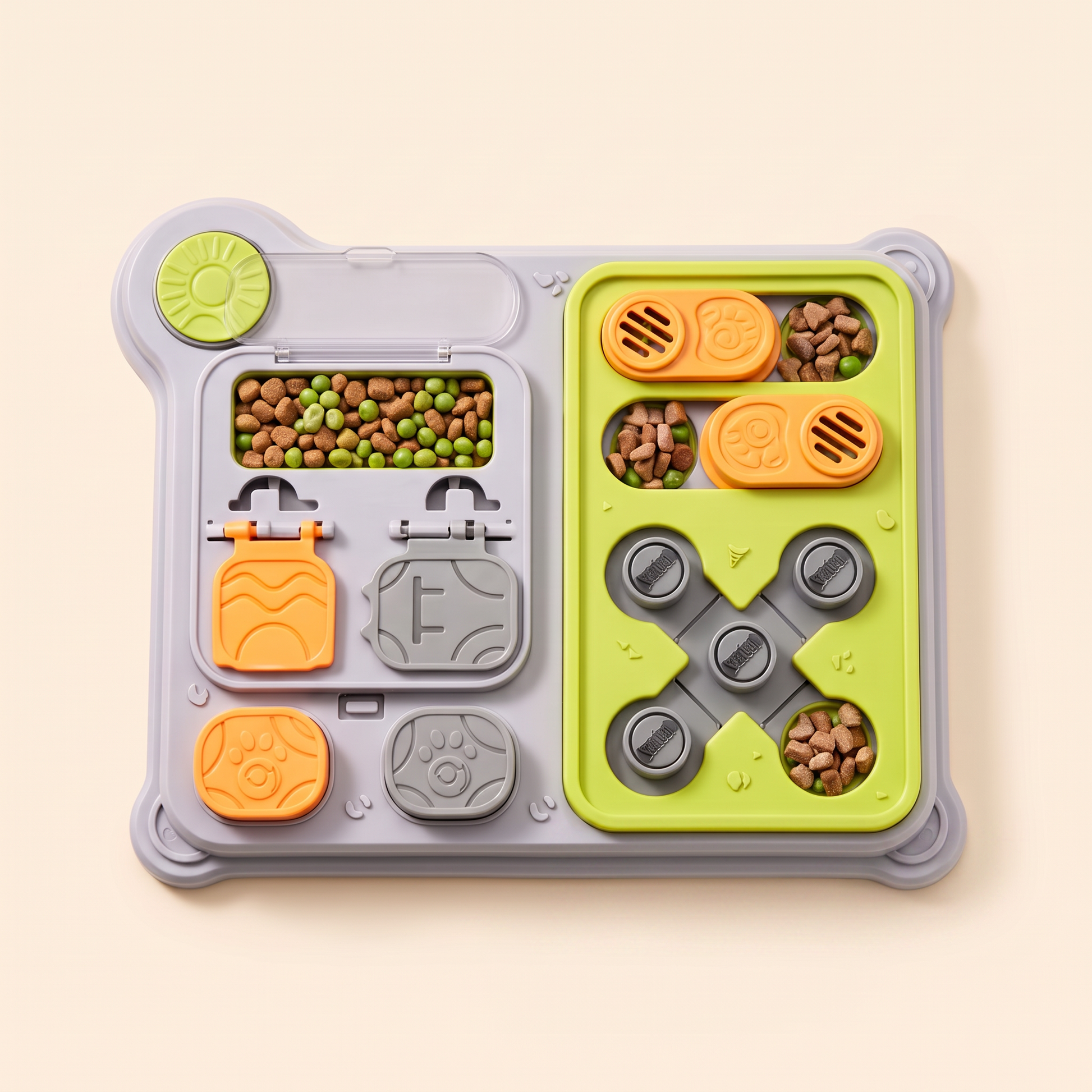Level 2 Dog Puzzle Feeder Board - Green style