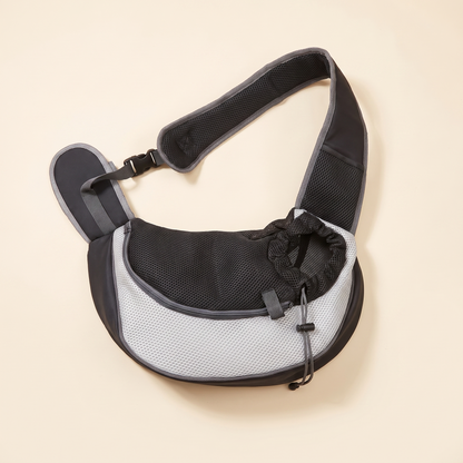 Mesh Sling Carrier with Safety Hook in Grey