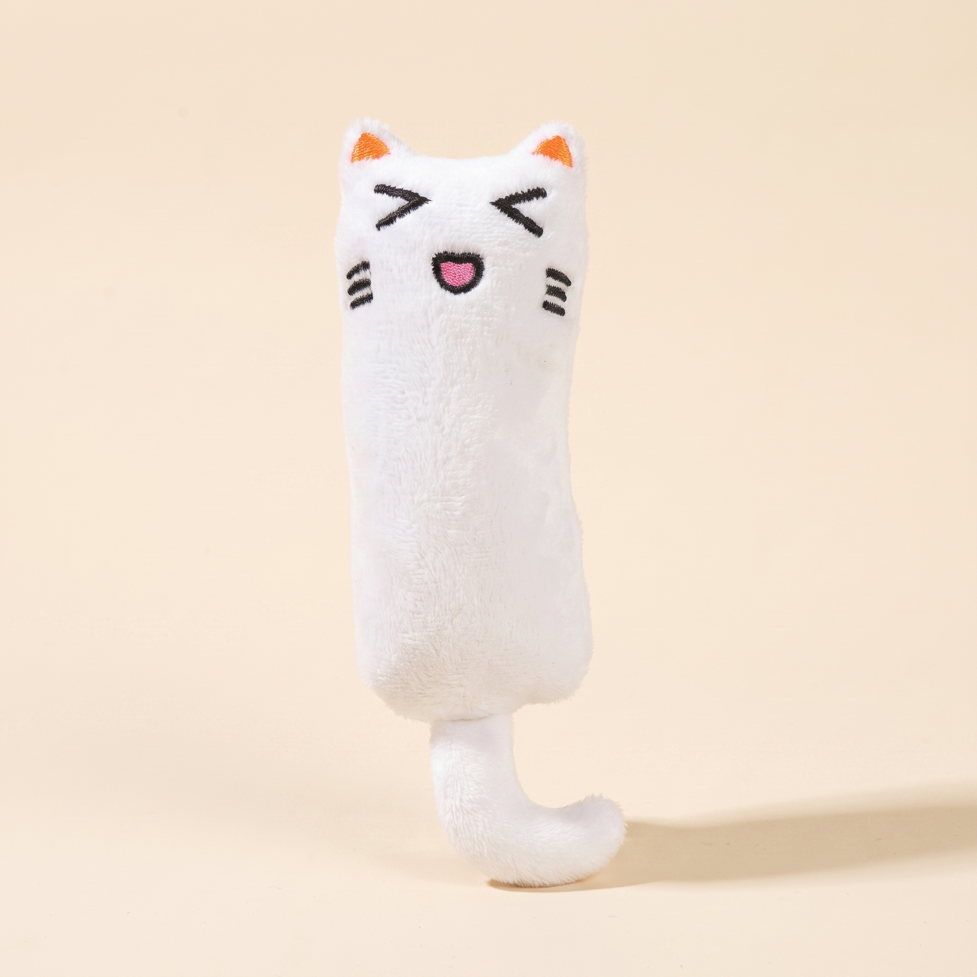 Crinkle Catnip Kicker Cat Toys in White