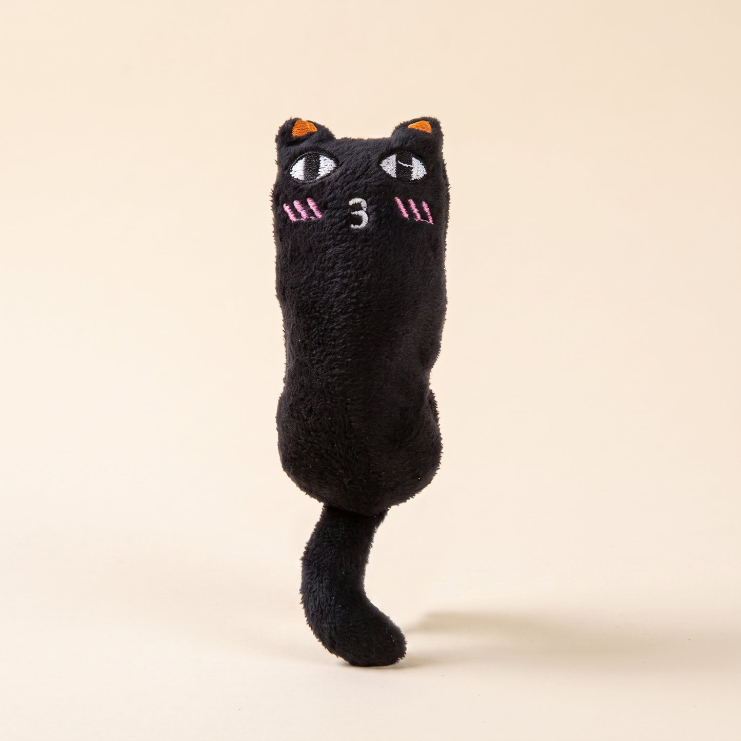 Crinkle Catnip Kicker Cat Toys in Black