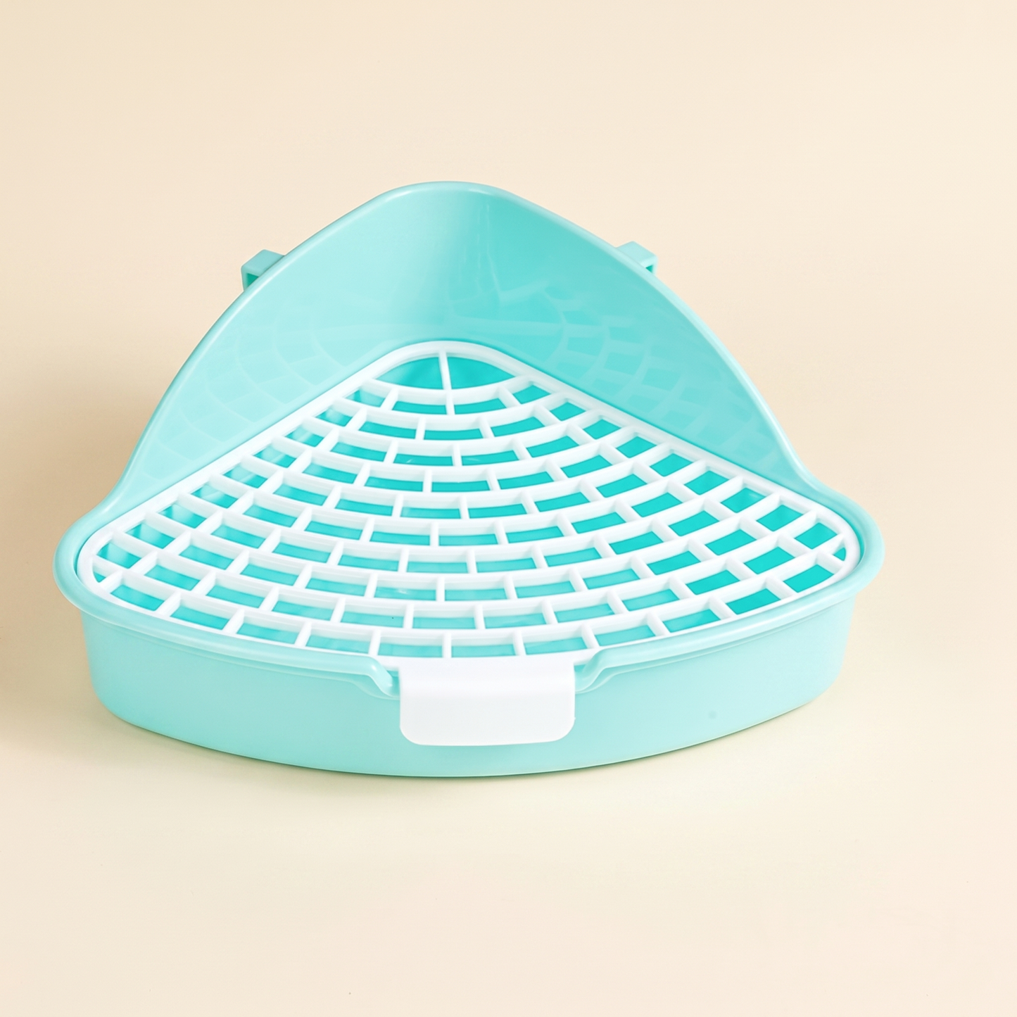 Corner Litter Tray for Rabbits and Small Pets in blue