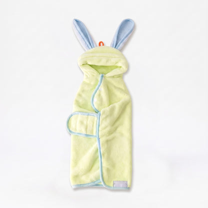 Hooded Fleece Dog Bathrobe