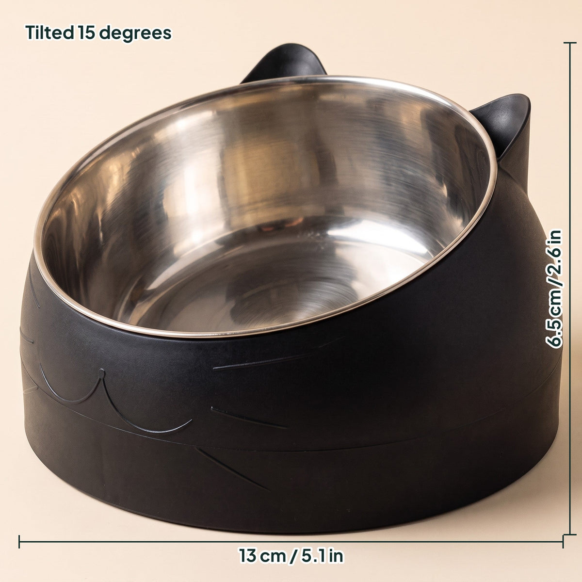 Inclined Cat Bowl, dimensions